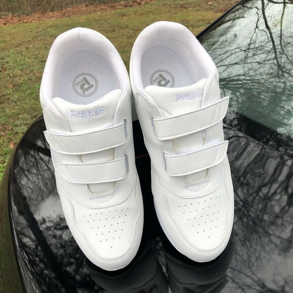 Propet WA2093 Double Strap Tour Walker Shoes White Leather‎ WOMENS Size 9 D(W) - Picture 10 of 11